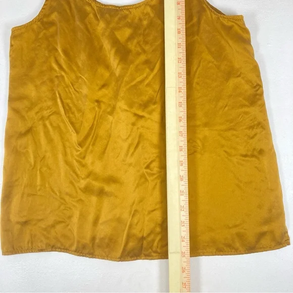 Eileen Fisher Silk Tank Top Size S/P Arnica Gold Camisole Office Casual - Picture 13 of 15